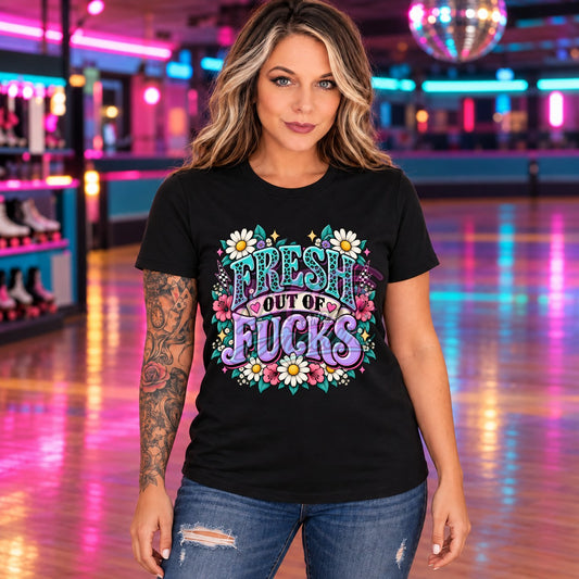 Fresh Out Of F*cks Floral Digital Design