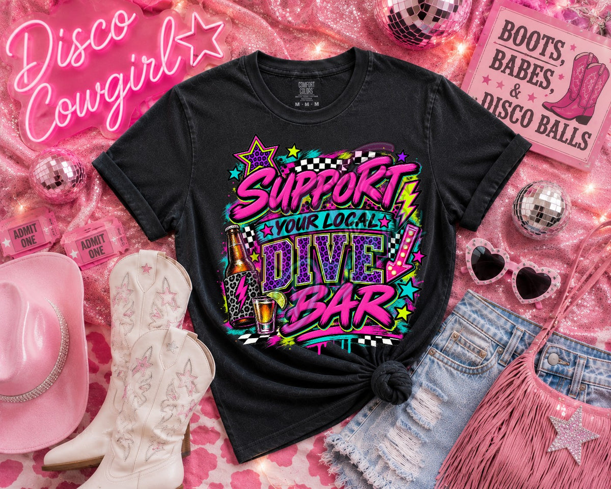 Support Your Local Dive Bar Digital Design