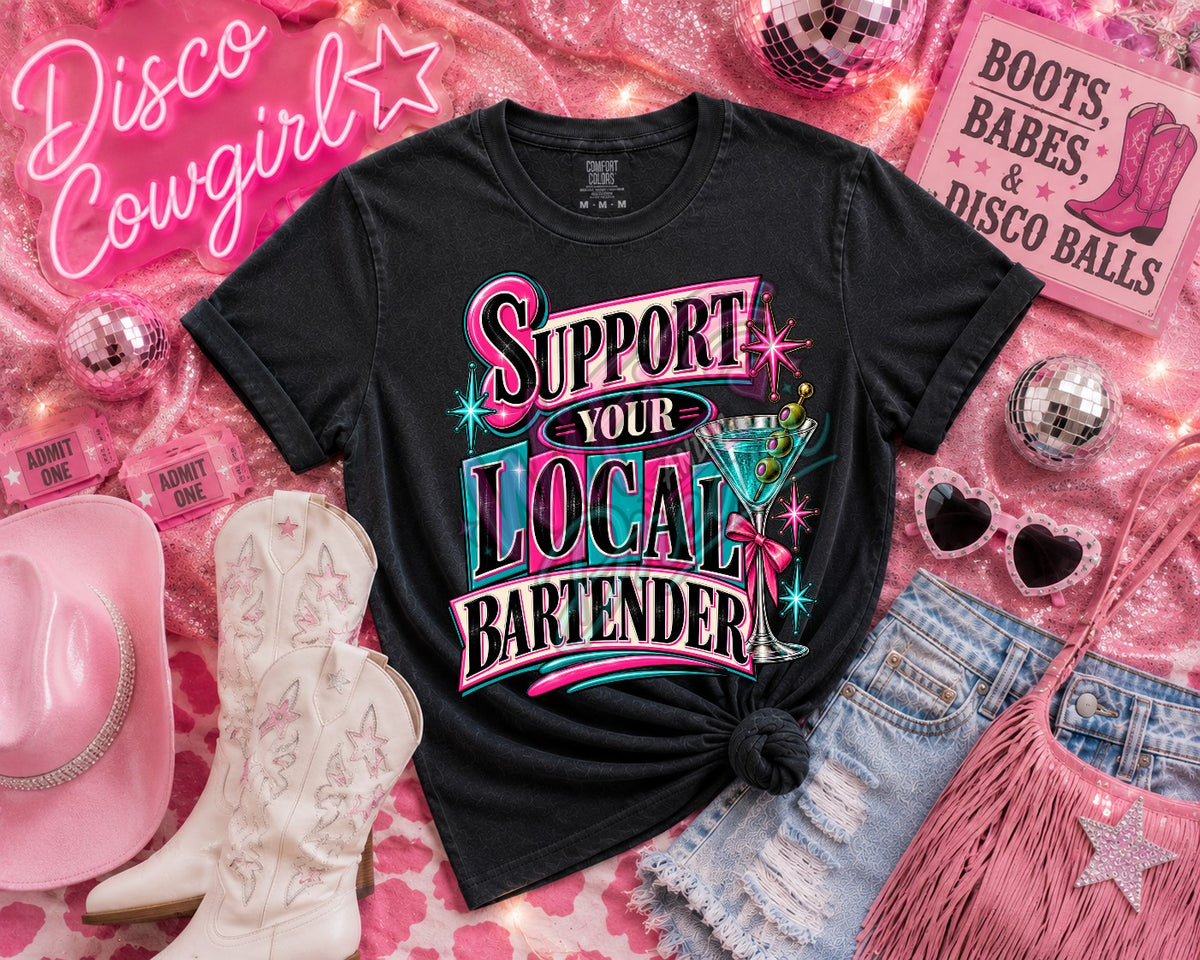 Support Your Local Bartender Digital Design