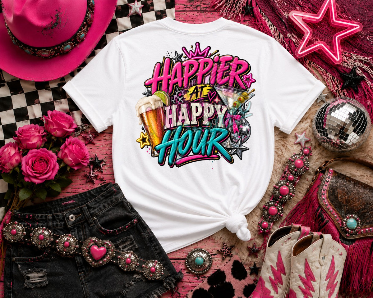Happier At Happy Hour Digital Design
