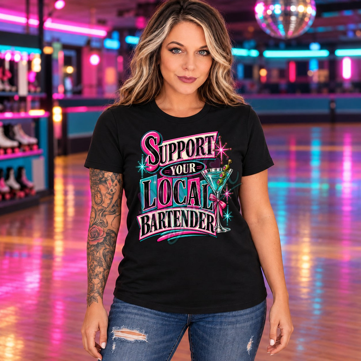 Support Your Local Bartender Digital Design