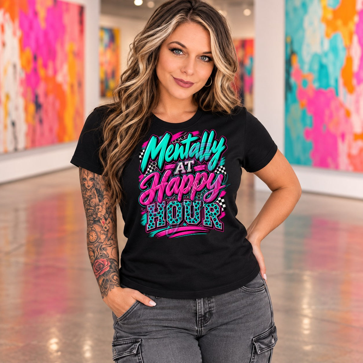 Mentally At Happy Hour Digital Design