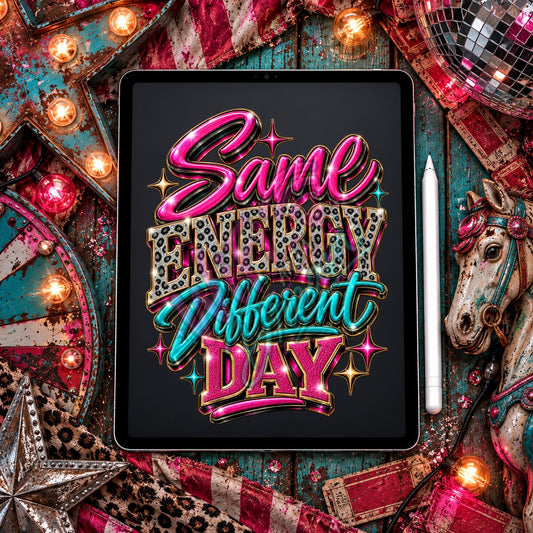 Same Energy Different Day Digital Design