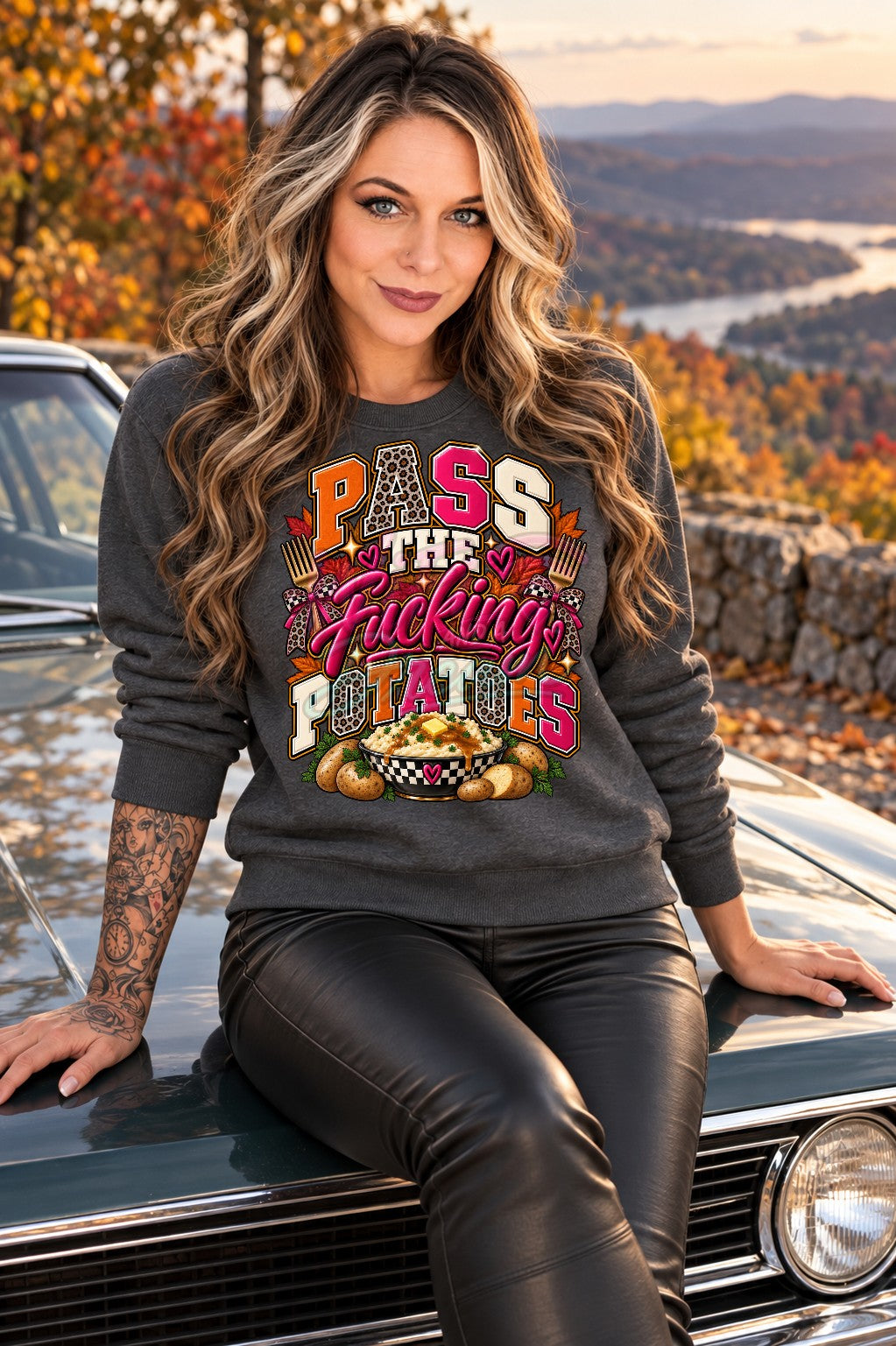 Pass The F*cking Potatoes with Forks Digital Design