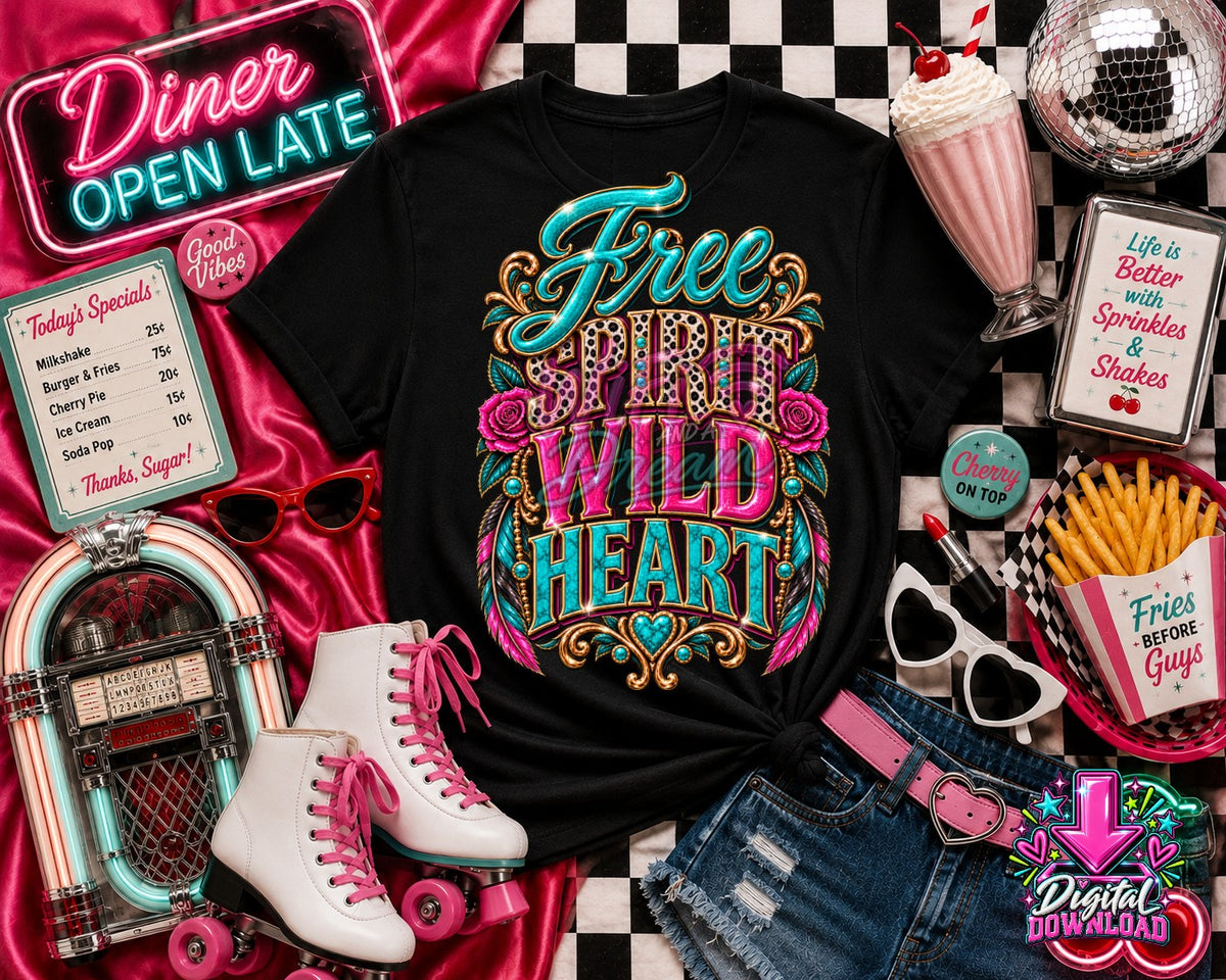 Free Spirit Wild Heart Digital Design