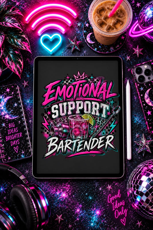 Emotional Support Bartender Digital Design