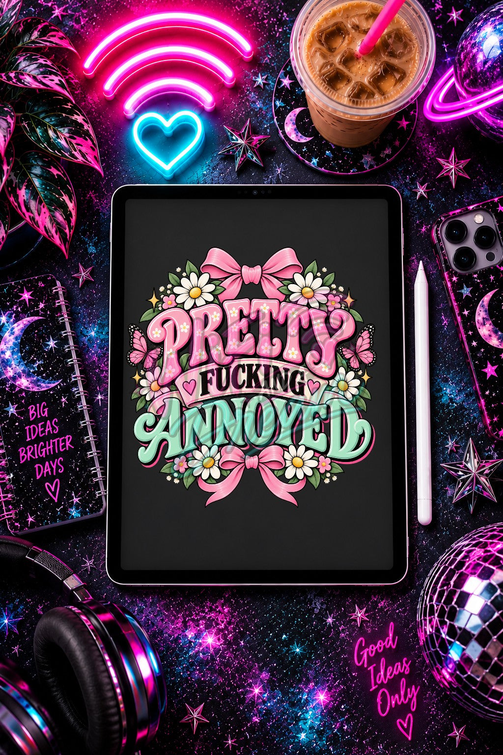 Pretty F*cking Annoyed Floral Digital Design