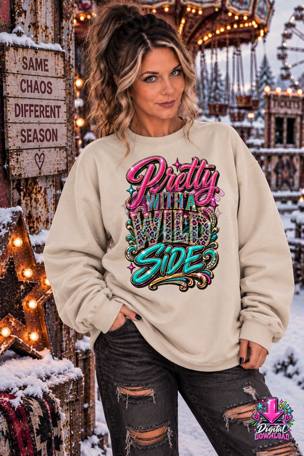 Pretty With A Wild Side Digital Design