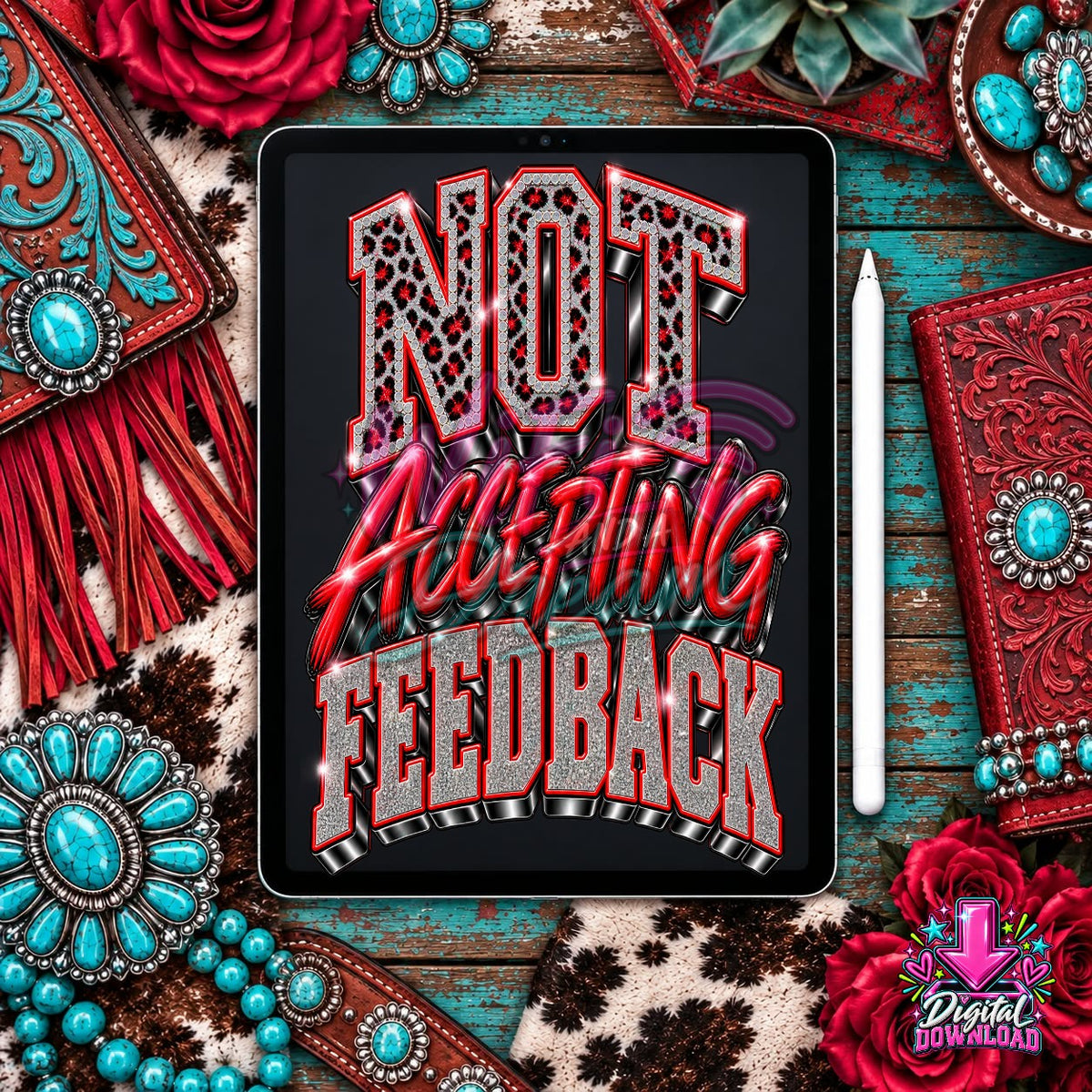 Not Accepting Feedback Red Digital Design