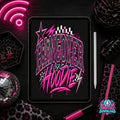 Hangover Hoodie Pink and Black Digital Design