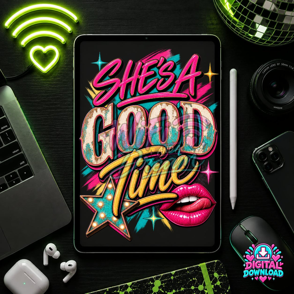She's A Good Time Digital Design