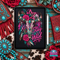 Stay Wild Skull Digital Design