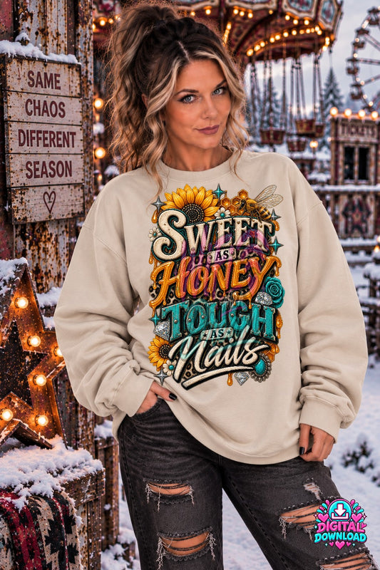 Sweet As Honey Tough As Nails Digital Design