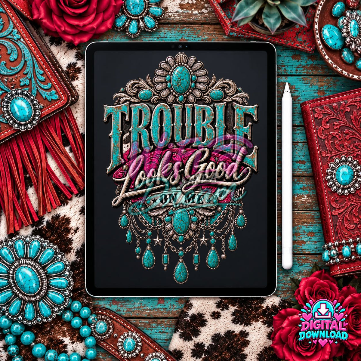 Trouble Looks Good On Me Digital Design