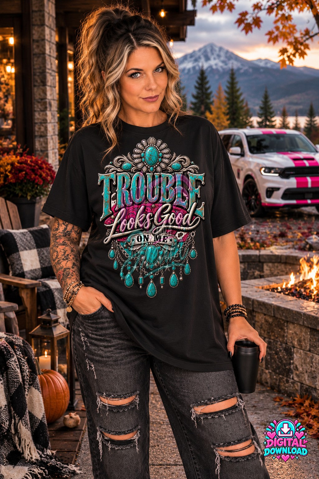Trouble Looks Good On Me Digital Design
