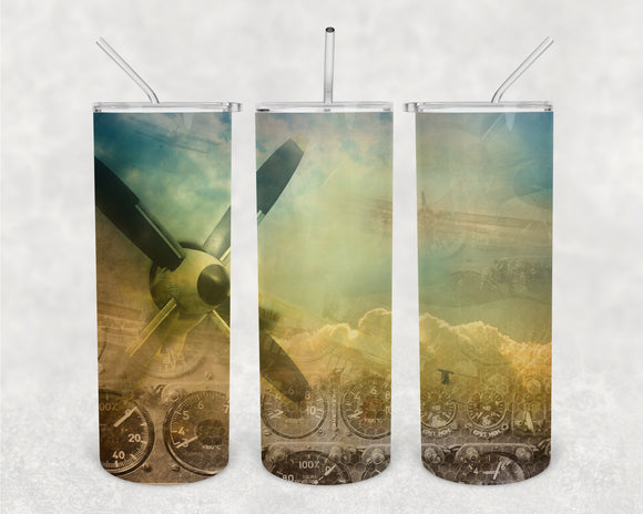 Fly Away With Me 20oz Skinny Tumbler Design for Sublimation